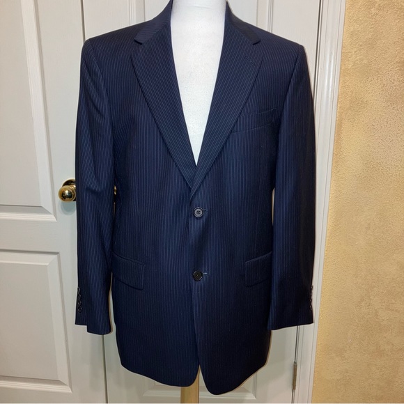 Daniel Cremieux Other - DANIEL CREMIEUX Blazer SUIT JACKET Loro Piana BLUE Pinstripe - Sz 40 R Excellent